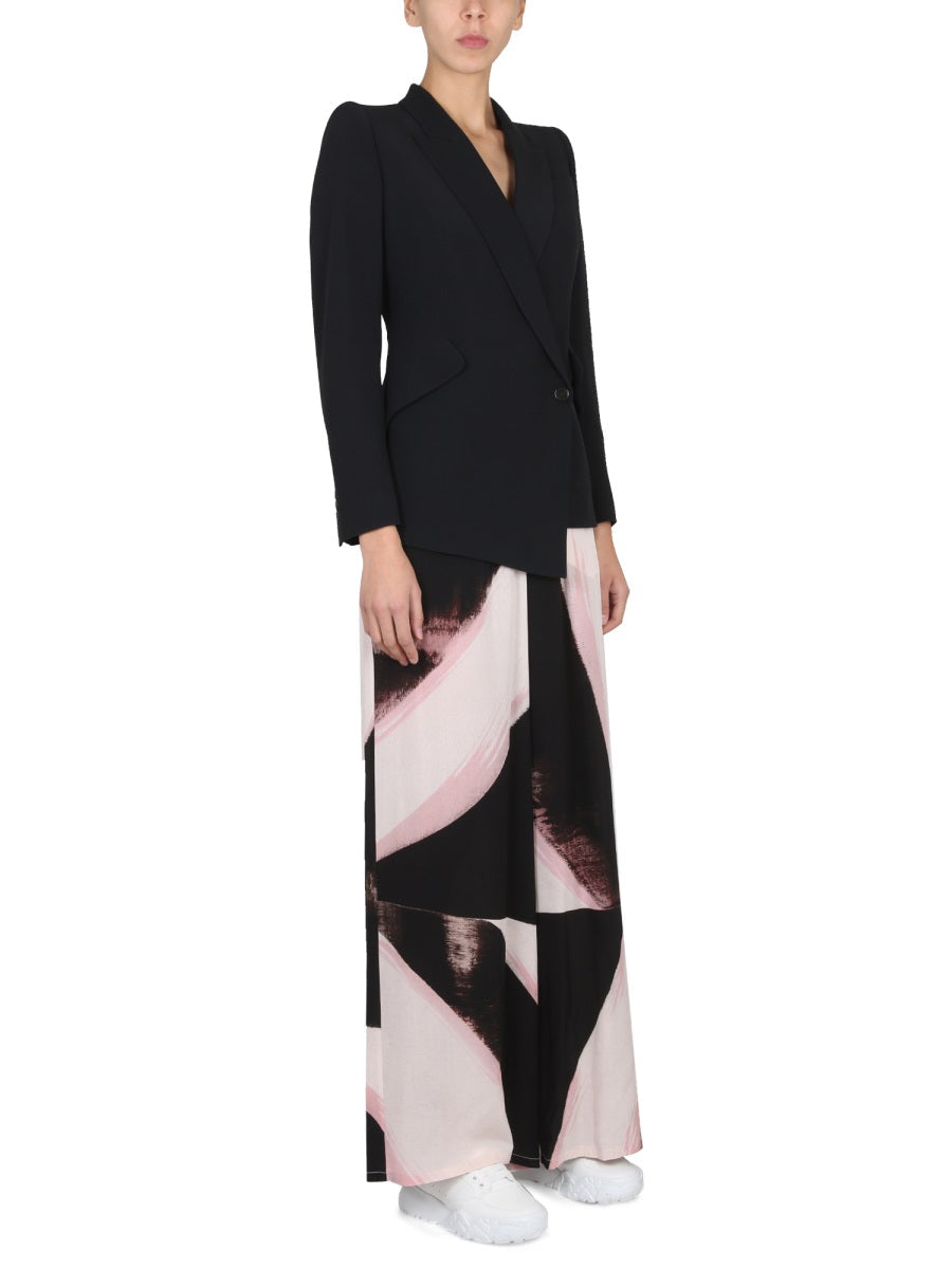 Alexander McQueen premium pants detail and craftsmanship close-up
