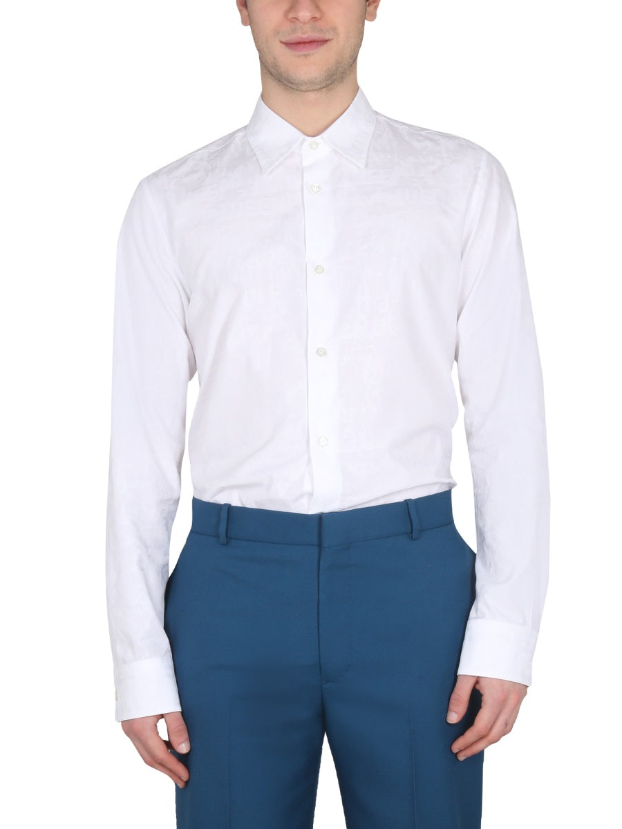 Alexander McQueen Tops? Alexander Mcqueen Men Graffiti Logo Shirt Premium Designer Casual Top