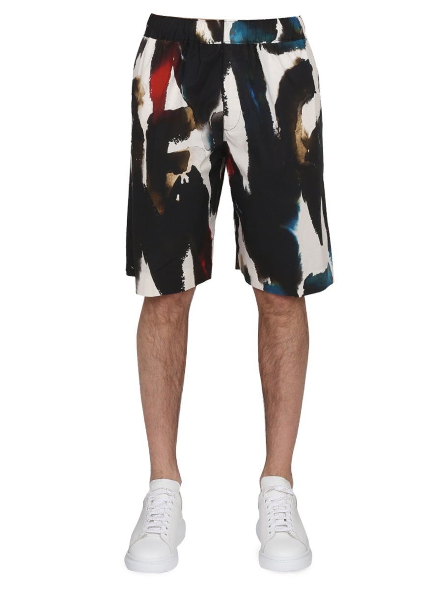 Alexander McQueen Accessories? Alexander Mcqueen Men Bermuda With Logo Print Premium Everyday Designer Accessory