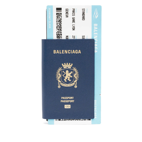 Balenciaga Wallets- Balenciaga Blue Wallets & Cardholders Men Premium Leather Designer Wallet
