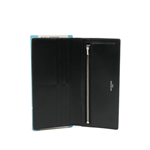 Balenciaga Wallets- Balenciaga Blue Wallets & Cardholders Men Premium Leather Designer Wallet