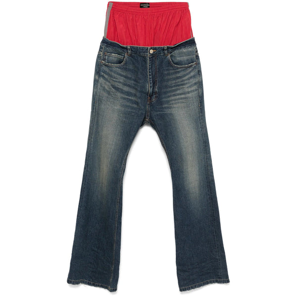 Balenciaga Shoes- Balenciaga Blue Denim - Bootcut Jeans Men Comfortable Everyday Designer Shoes