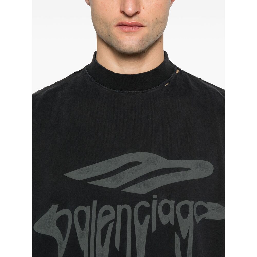 Balenciaga T-Shirts? Balenciaga Black T-Shirts & Vests - T-Shirts Men Casual Everyday Designer Tee