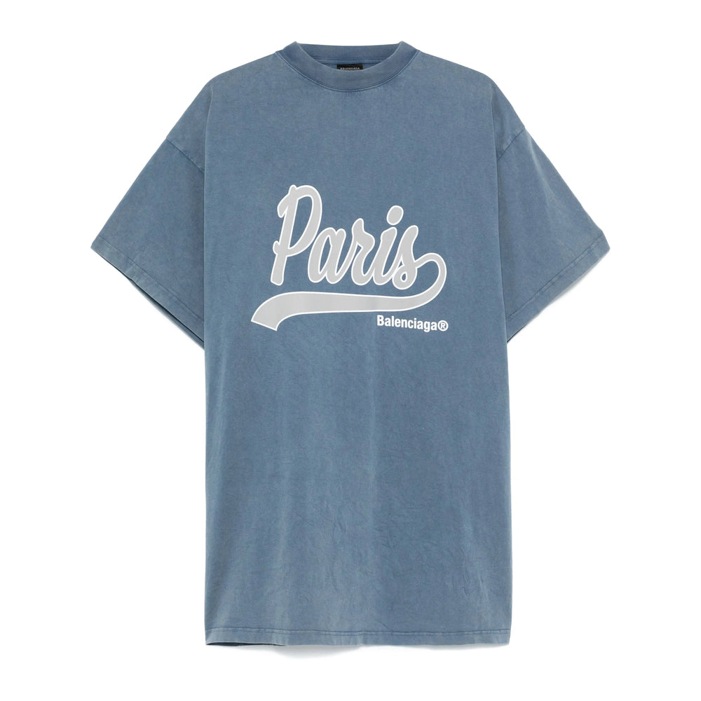 Balenciaga T-Shirts- Balenciaga Blue T-Shirts & Vests - T-Shirts Men Premium Designer Cotton T-Shirt