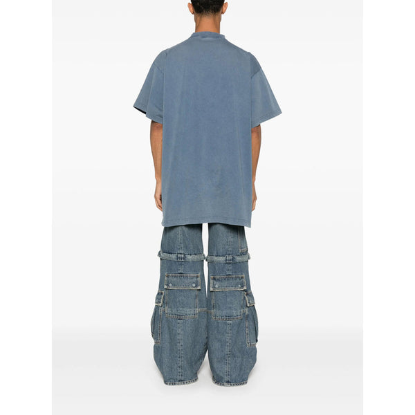 Balenciaga T-Shirts- Balenciaga Blue T-Shirts & Vests - T-Shirts Men Premium Designer Cotton T-Shirt