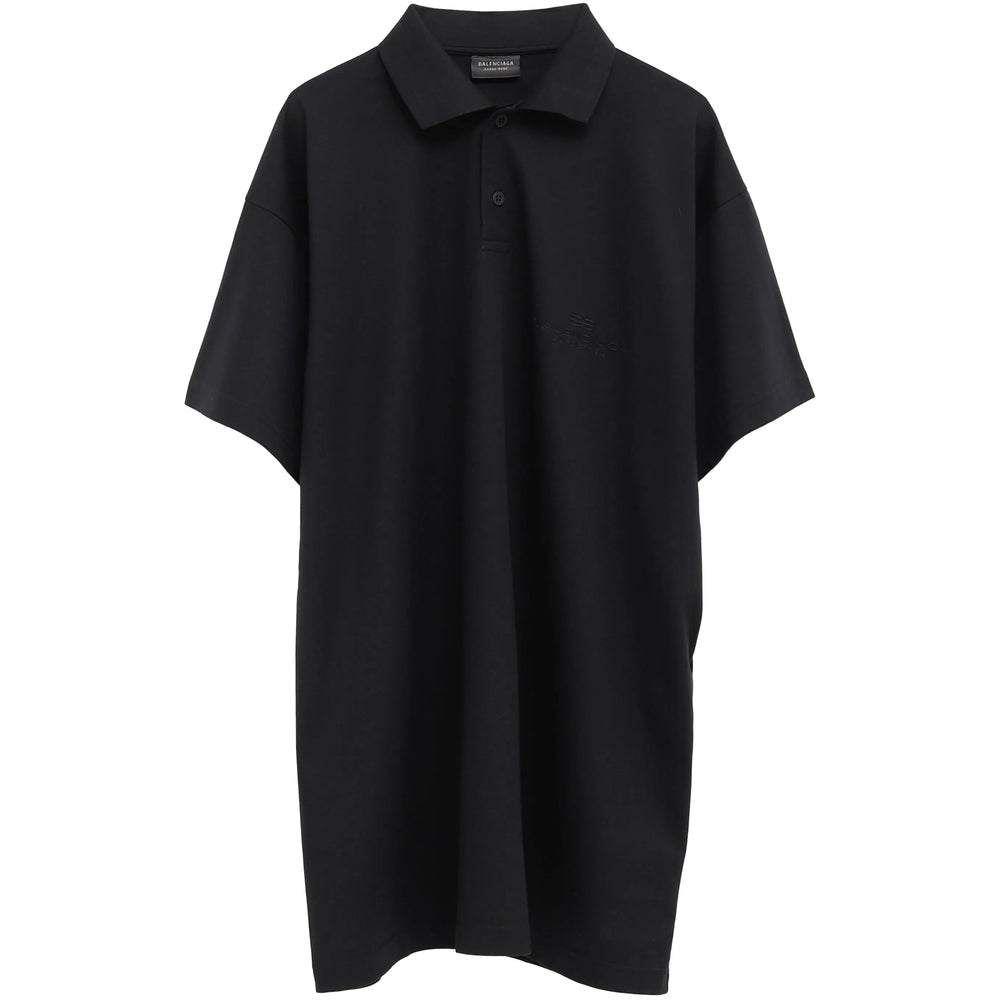 Balenciaga Polo Shirts- Balenciaga Black Polo Shirts Men Classic Designer Cotton Polo Shirt