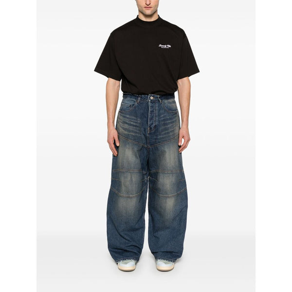 Balenciaga Jeans- Balenciaga Blue Denim - Loose-Fit Jeans Men Premium Designer Denim Jeans