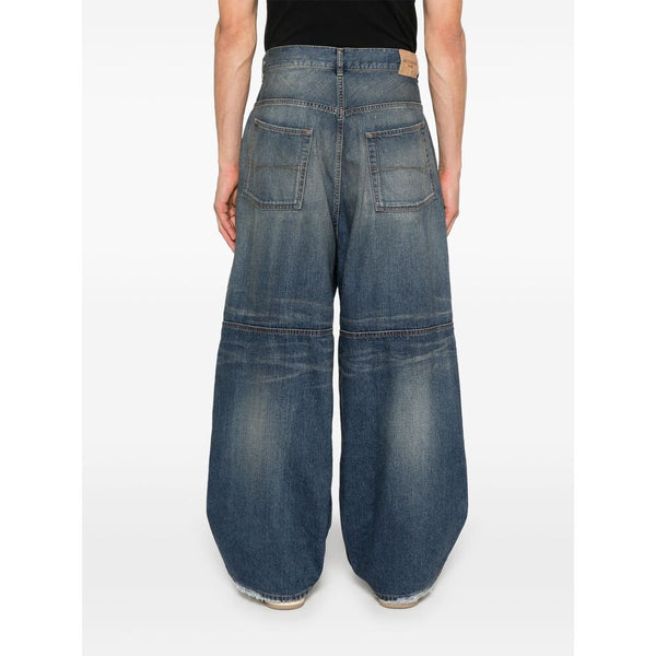 Balenciaga Jeans- Balenciaga Blue Denim - Loose-Fit Jeans Men Premium Designer Denim Jeans