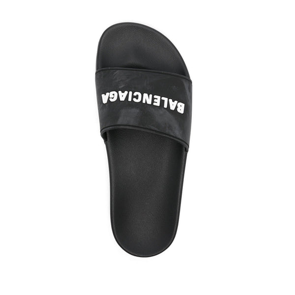 Balenciaga Shoes Balenciaga Black Flip-Flops & Slides Women Premium Designer Casual Shoes