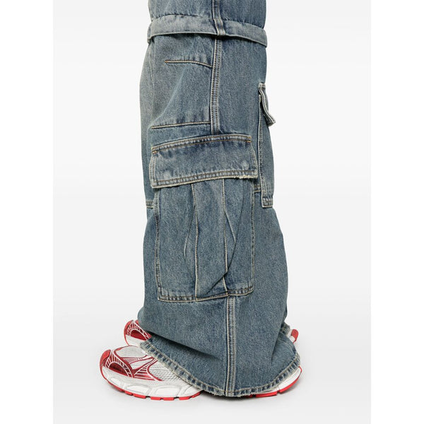 Balenciaga Jeans- Balenciaga Blue Denim - Wide-Leg Jeans Men Classic Everyday Designer Jeans