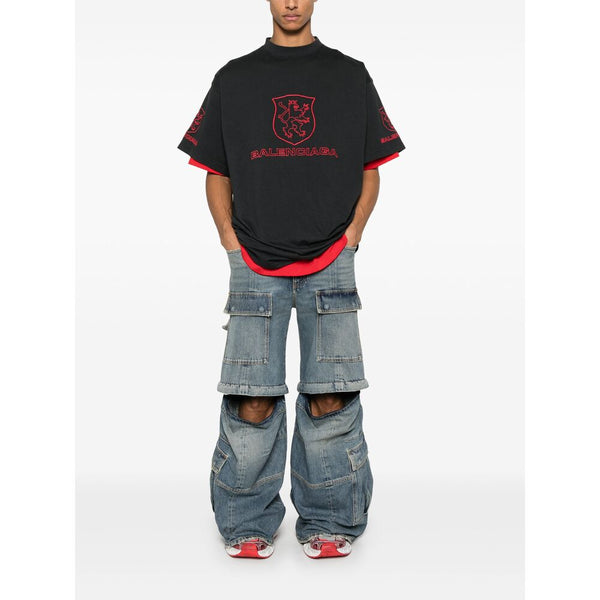 Balenciaga Jeans- Balenciaga Blue Denim - Wide-Leg Jeans Men Classic Everyday Designer Jeans