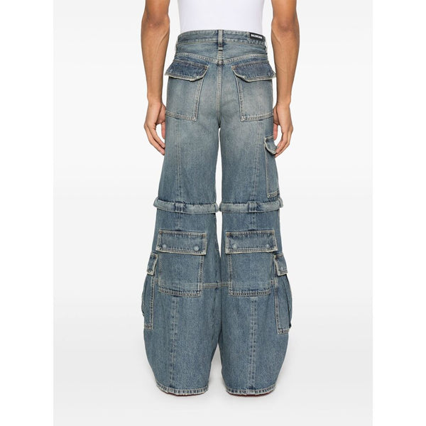 Balenciaga Jeans- Balenciaga Blue Denim - Wide-Leg Jeans Men Classic Everyday Designer Jeans