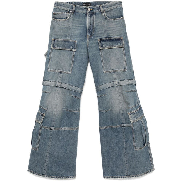 Balenciaga Jeans- Balenciaga Blue Denim - Wide-Leg Jeans Men Classic Everyday Designer Jeans