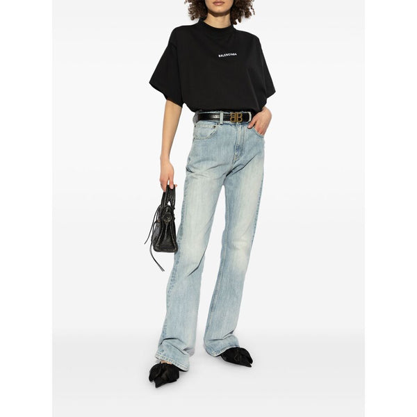 Balenciaga T-Shirts- Balenciaga Black Tops - T-Shirts & Jerseys Women Premium Designer Cotton T-Shirt