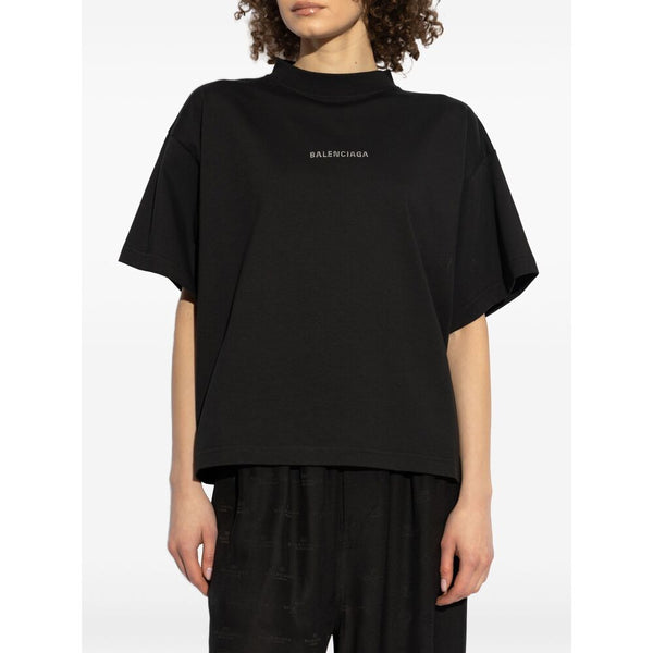 Balenciaga T-Shirts- Balenciaga Black Tops - T-Shirts & Jerseys Women Premium Designer Cotton T-Shirt