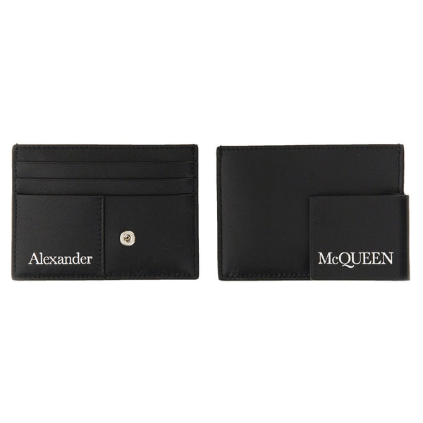 Alexander McQueen Wallets? Alexander Mcqueen Men Card Holder With Logo Elegant Everyday Leather Wallet