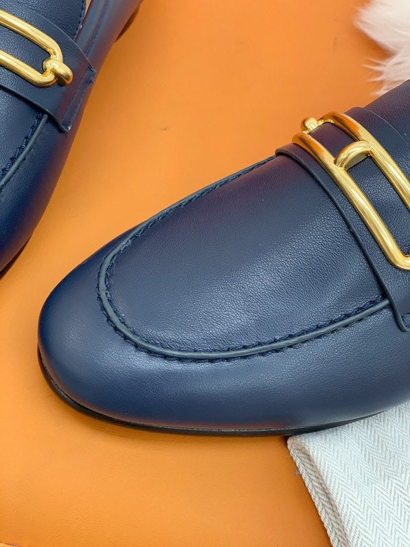 Hermès Chocolate Brown Classic Ballet Flats - Sole Detail View