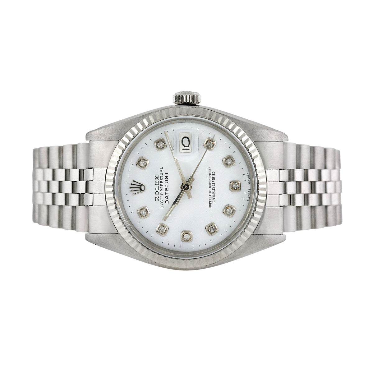 Front view of Rolex men's watch