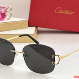 Close-up detail view of Cartier unisex sunglasses
