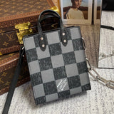 Close-up detail of polished modern women's handbag – women's designer-style accessory