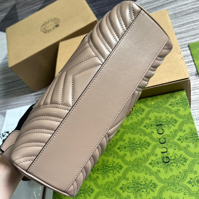 Back view of elevated signature women's handbag – women's luxury handbag