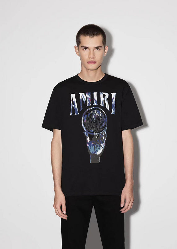 Amiri luxury t-shirt detail shot