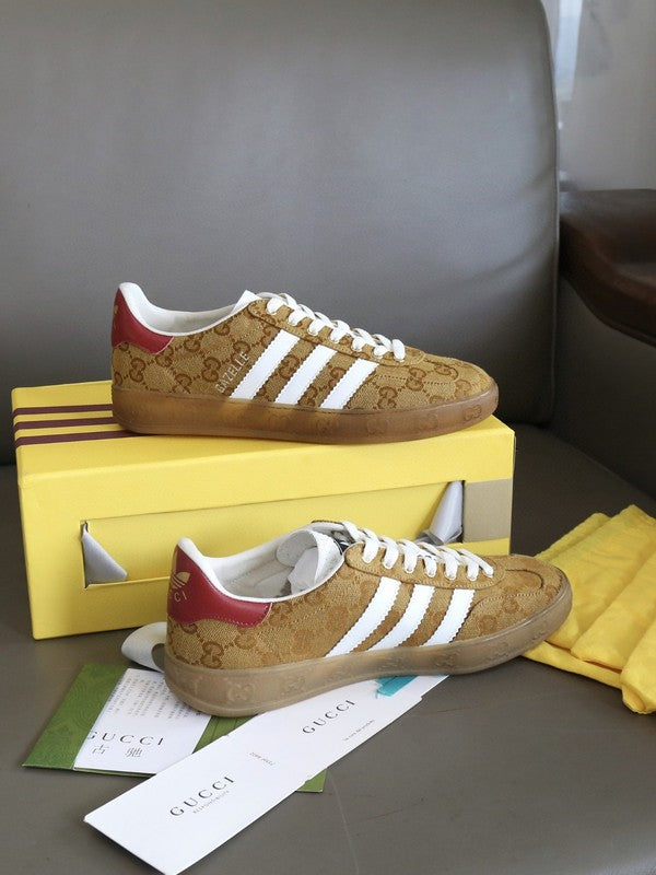 Gucci stone beige luxury sneakers view 4 padded collar comfort