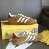 Gucci stone beige luxury sneakers view 4 padded collar comfort