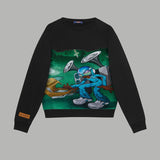 Front view of Louis Vuitton luxury clothing with signature branding
