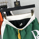 Back view of Rhude luxury clothing with label-forward styling