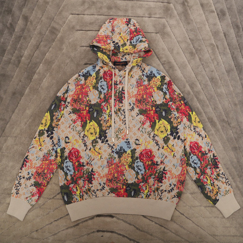 Side profile of Louis Vuitton luxury clothing with label-forward styling