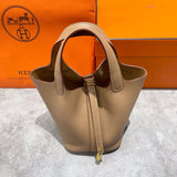 Side view of balanced structured handbag