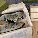 Gucci muted earth tones luxury sneakers view 10 heritage-inspired look