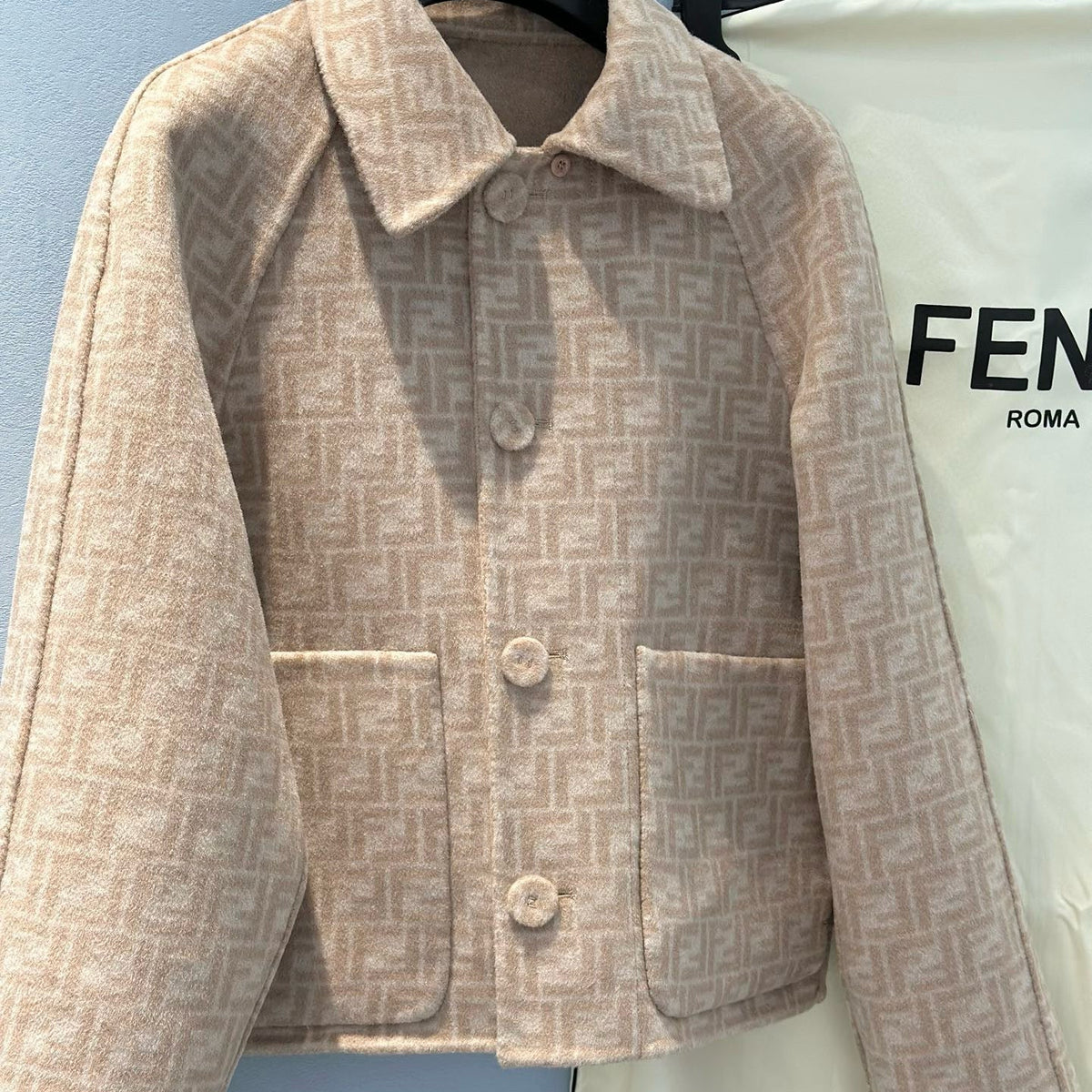 Front view of Fendi Double Sided Coat premium coat