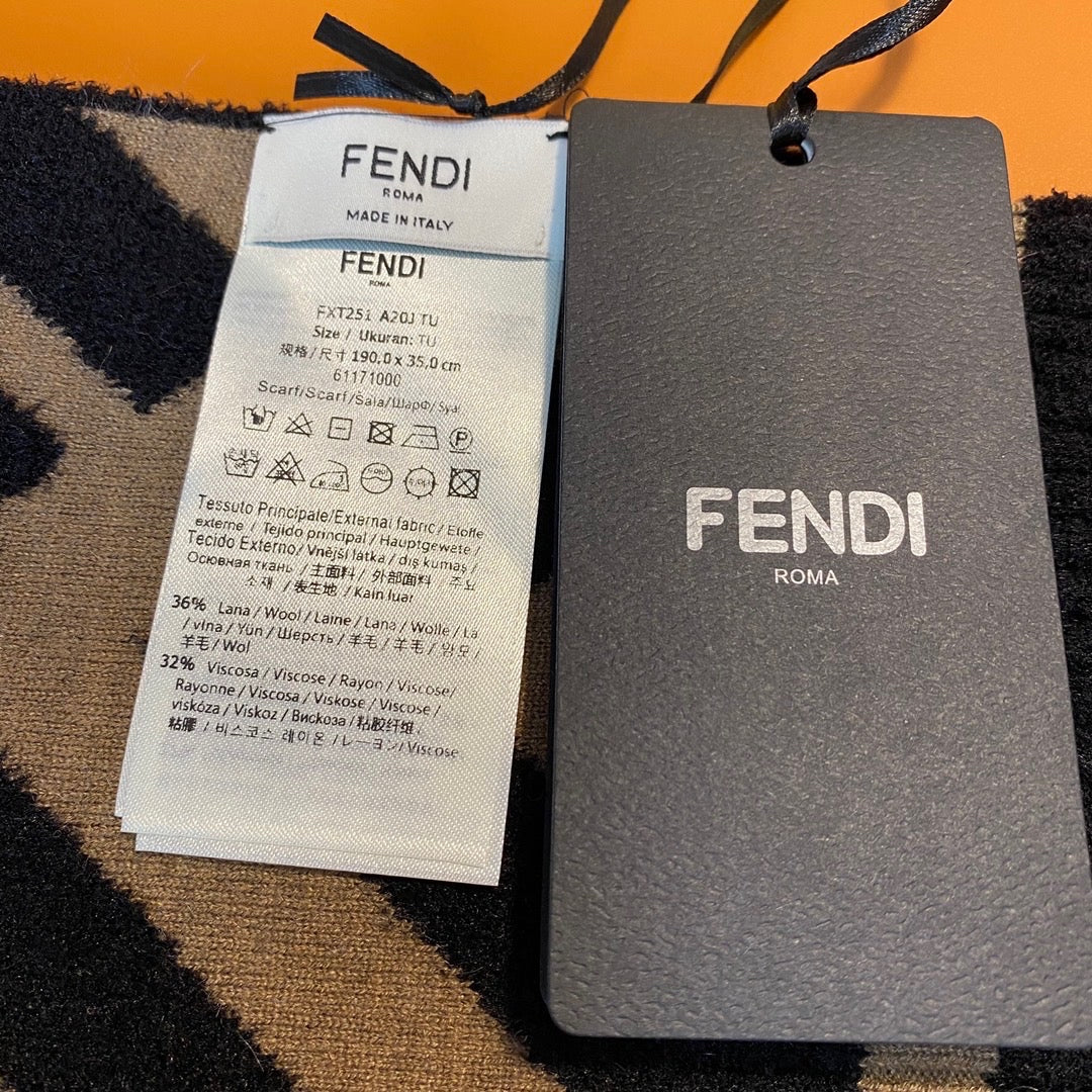 Fendi Scarve detail shot – designer craftsmanship and quality