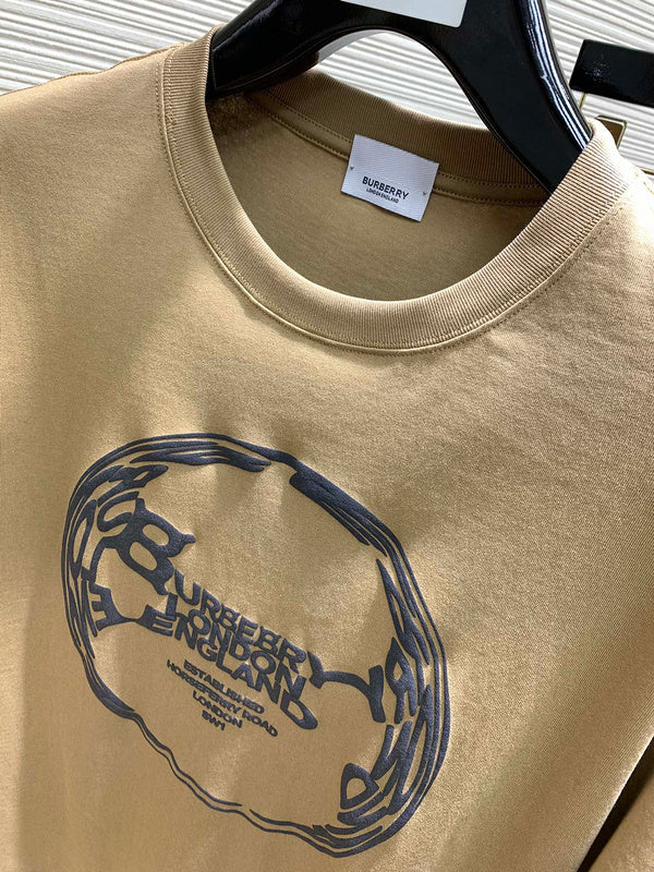 Close-up of Burberry t-shirt craftsmanship
