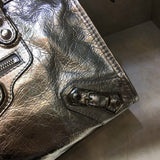 Structured Vegan Leather Handbag - Premium Craftsmanship Detailing | Women's Everyday Carry Handbag #968 - hardware and detail close-up (image 5) of designer-inspired handbag