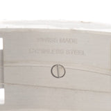 Full view of Chanel unisex white watch
