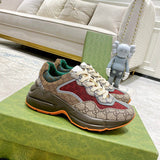 Gucci Luxury sneakers in tonal black chunky sole construction front view