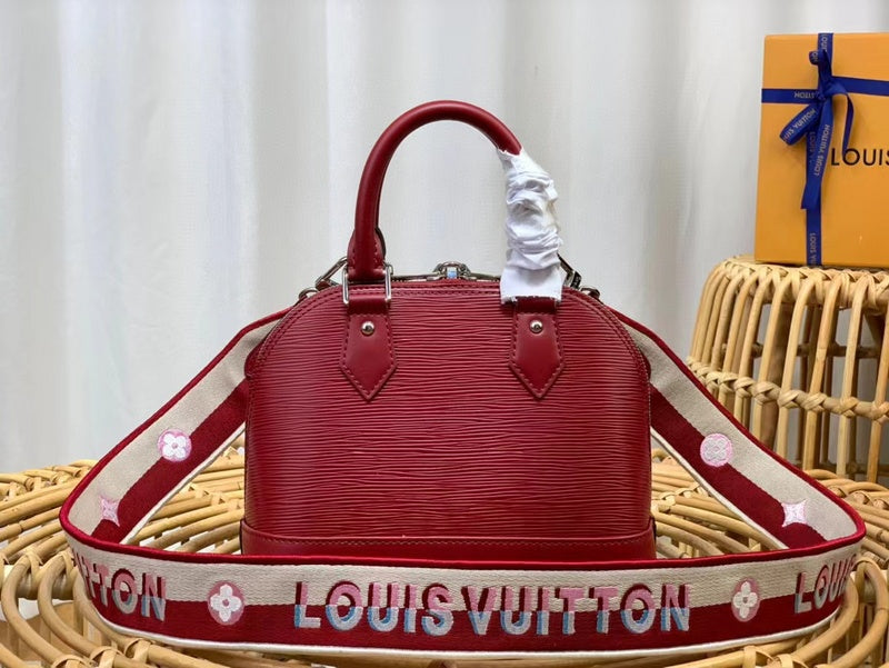 Interior view of polished classic women's handbag – women's statement bag