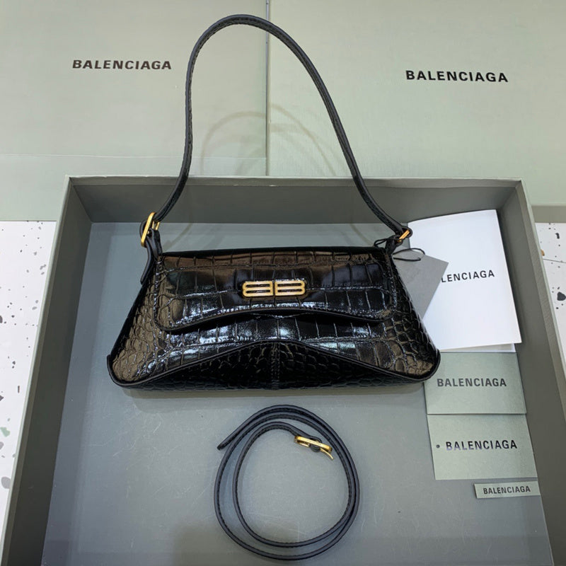 Statement Vegan Leather Handbag - Signature Hardware Accents | Women's Everyday Carry Handbag #443 - front view (image 1) of designer-inspired handbag