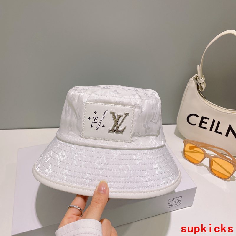 Close-up detail view of Louis Vuitton unisex cap