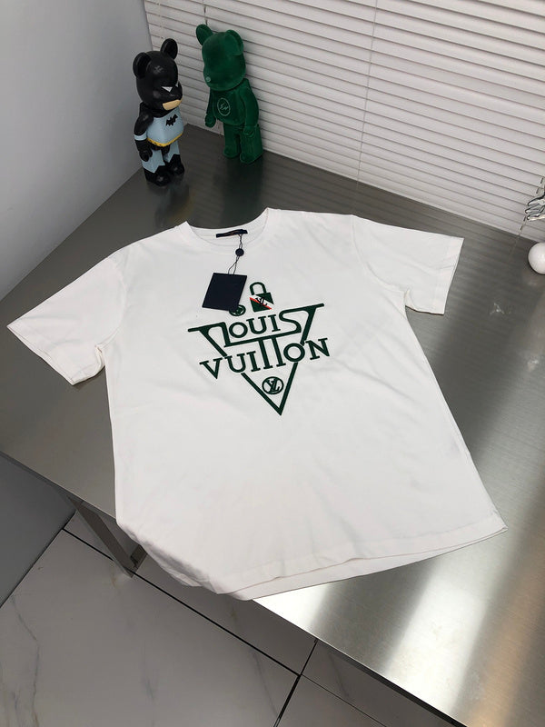 Front view of Louis Vuitton cotton t-shirt with logo-detail design