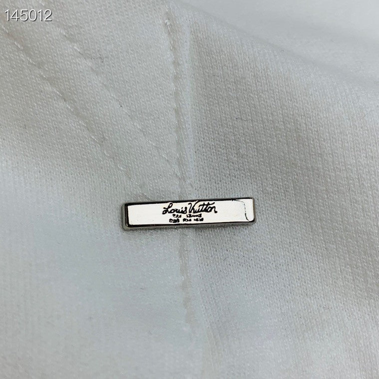 Side profile of Louis Vuitton luxury clothing with relaxed-fit cut