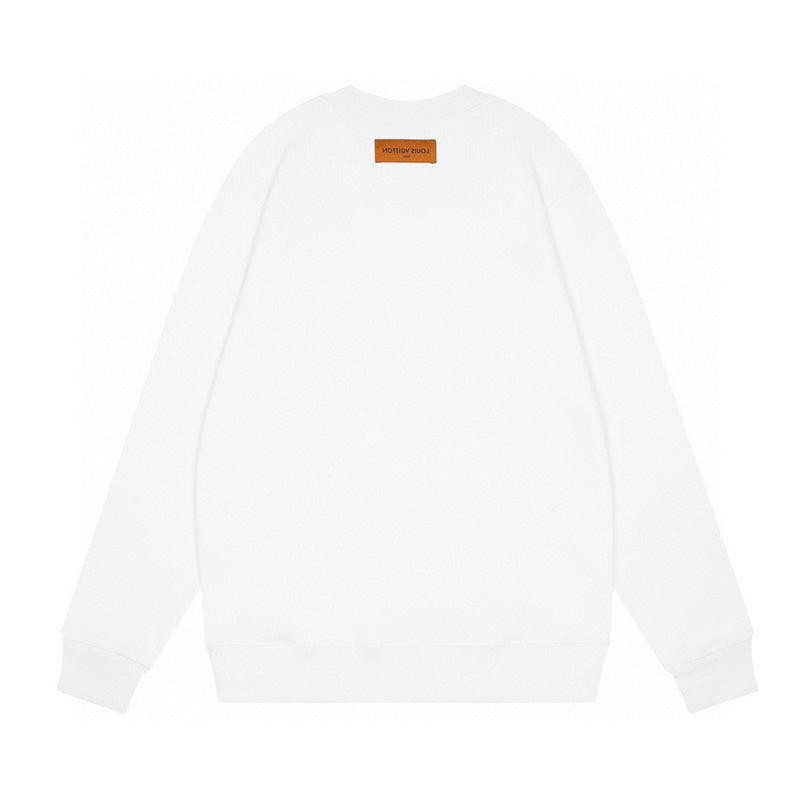 Side profile of Louis Vuitton luxury clothing with logo-detail design
