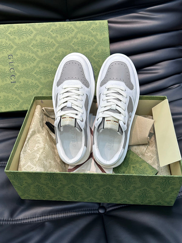 Gucci bold contrast luxury sneakers view 4 sleek tonal finish