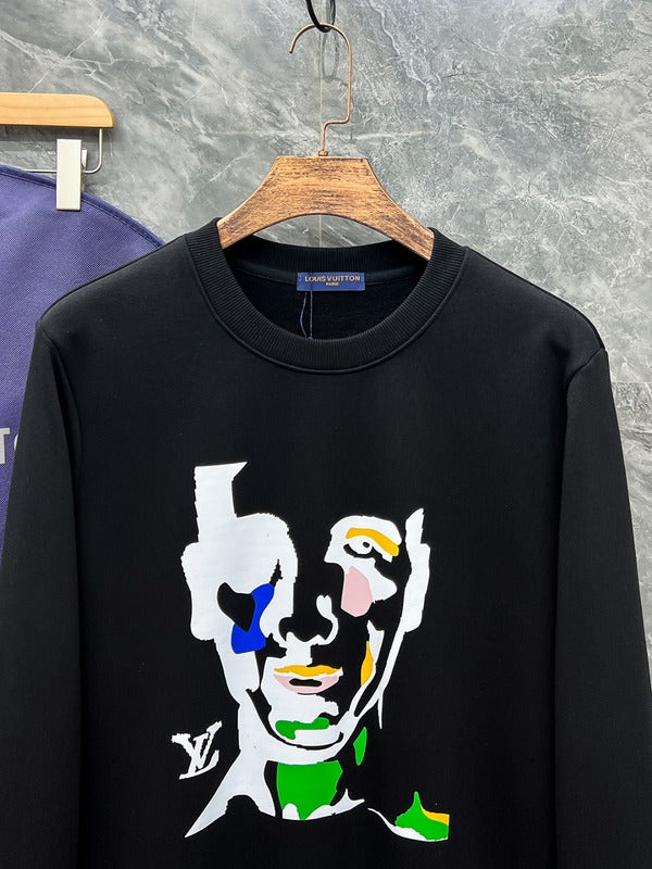 Full styled look of Louis Vuitton luxury clothing with tailored silhouette