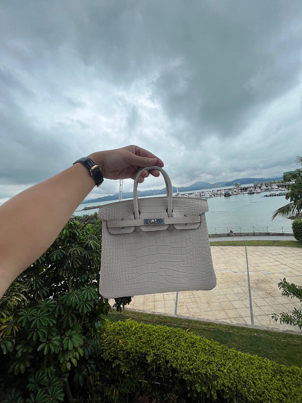 Close-up detail of structured bag design