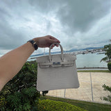 Close-up detail of structured bag design
