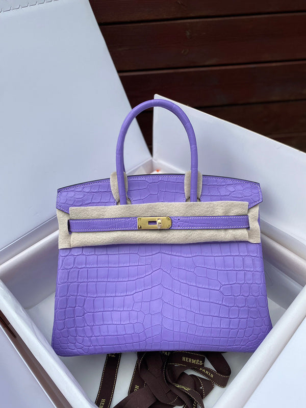 Side view of balanced structured handbag